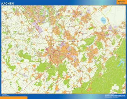 Aachen map in Germany