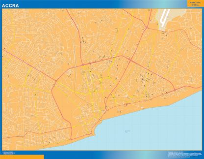 Accra wall map