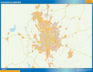 Aguascalientes map Mexico