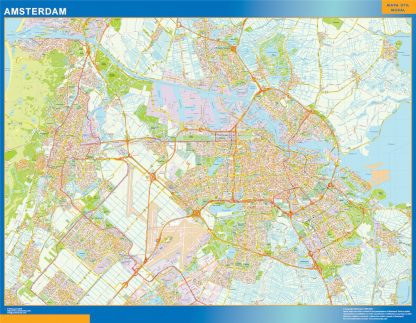 Amsterdam map in Netherlands