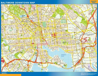 Baltimore downtown map