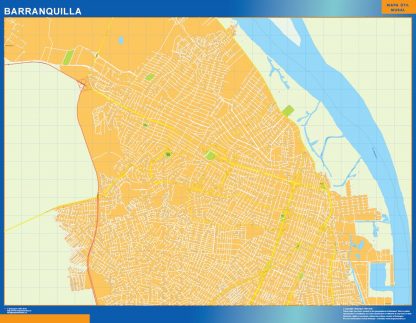 Barranquilla map in Colombia