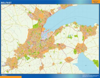 Belfast laminated map