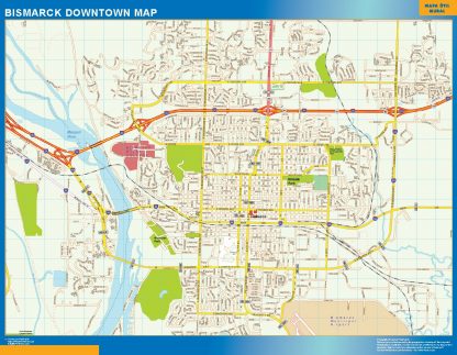 Bismarck downtown map