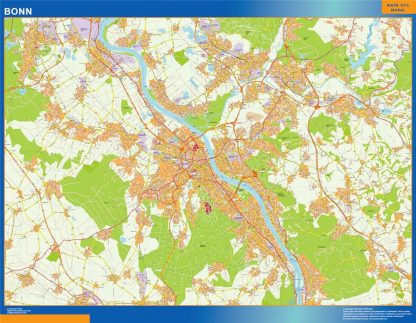 Bonn map in Germany