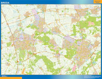 Breda map in Netherlands