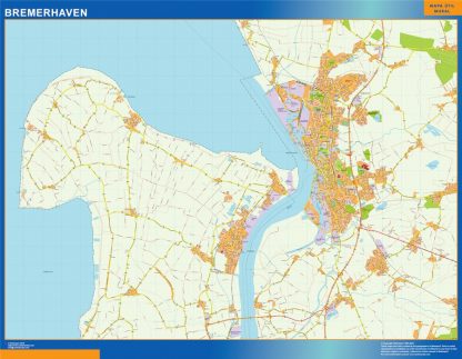 Bremerhaven map in Germany