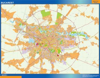 Bucarest wall map