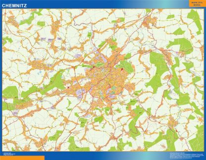 Chemnitz map in Germany