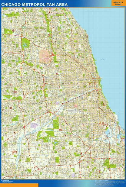 Chicago wall map