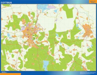 Cottbus map in Germany