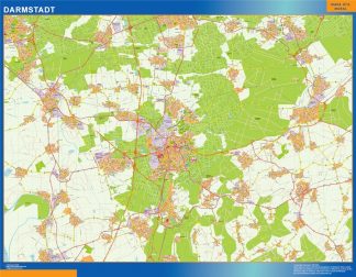 Darmstadt map in Germany