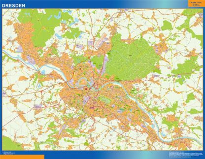 Dresden map in Germany