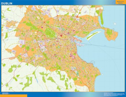 Dublin wall map