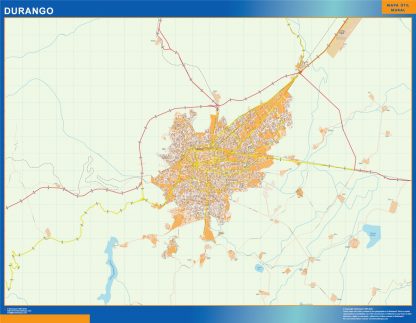 Durango map Mexico