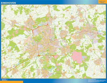 Eindhoven map in Netherlands