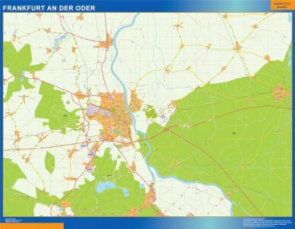 Frankfurt An Der Oder map in Germany