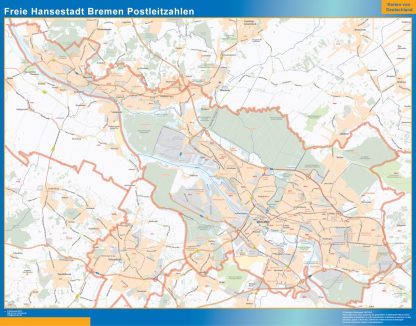 Freie Hansestadt Bremen zip codes map