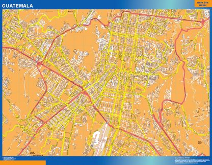 Guatemala wall map