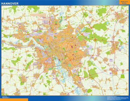 Hannover map in Germany