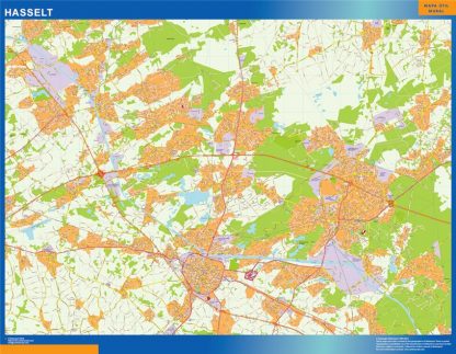 Hasselt map in Belgium