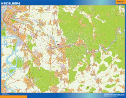 Heidelberg map in Germany