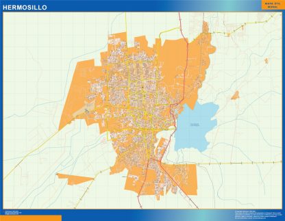 Hermosillo map Mexico