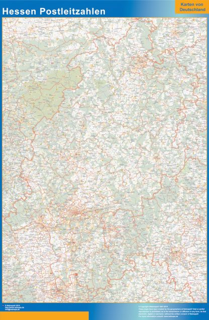 Hessen zip codes map