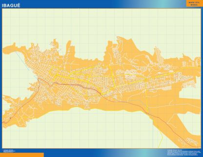 Ibague map in Colombia