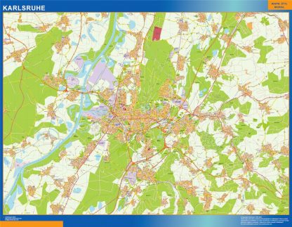 Karlsruhe map in Germany