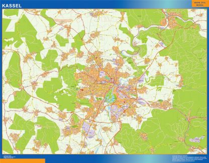 Kassel map in Germany