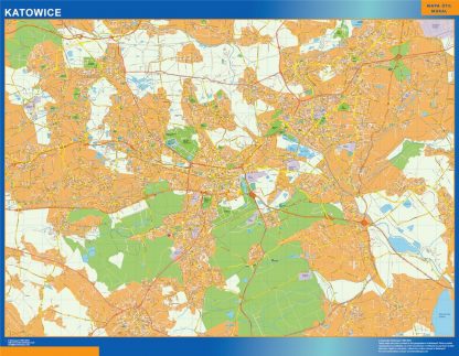 Katowice map Poland