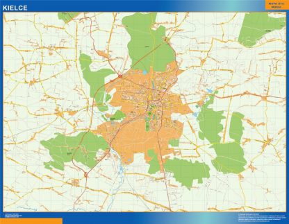 Kielce map Poland