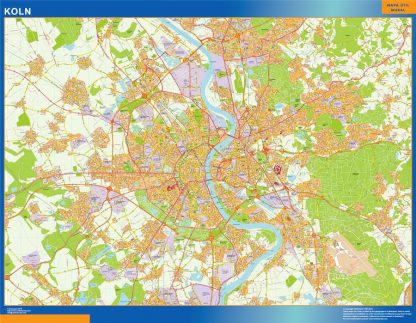 Koln map in Germany