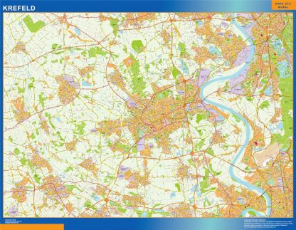 Krefeld map in Germany