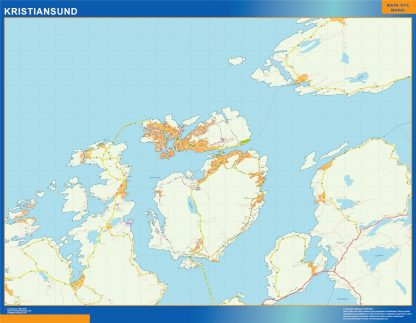 Kristiansund map in Norway