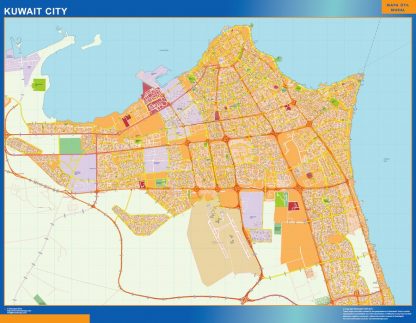 Kuwait laminated map