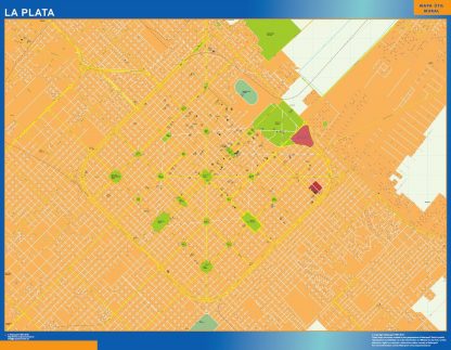 La Plata map in Argentina