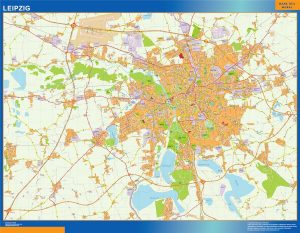 Leipzig map in Germany