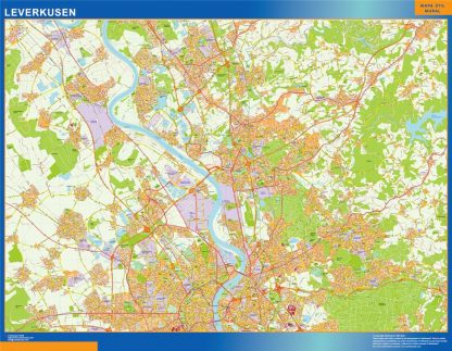 Leverkusen map in Germany