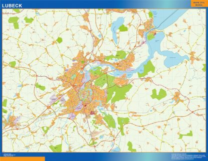 Lubeck map in Germany