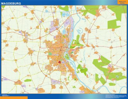 Magdeburg map in Germany