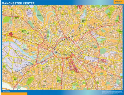 Manchester downtown map