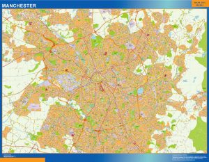 Manchester laminated map