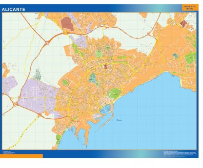 Map of Alicante Spain