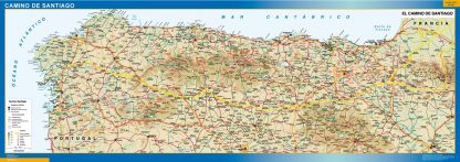 Map of Camino Santiago