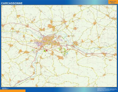 Map of Carcassonne France