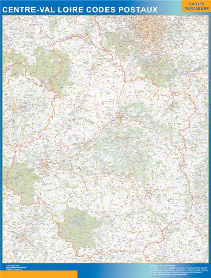 Map of Centre Val Loire zip codes