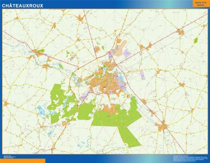 Map of Chateauxroux France