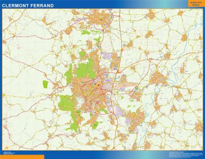 Map of Clermont Ferrand France